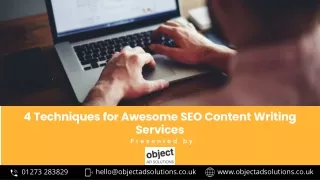 4 Techniques for Awesome SEO Content Writing Services