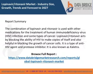 lopinavir ritonavir market industry size growth