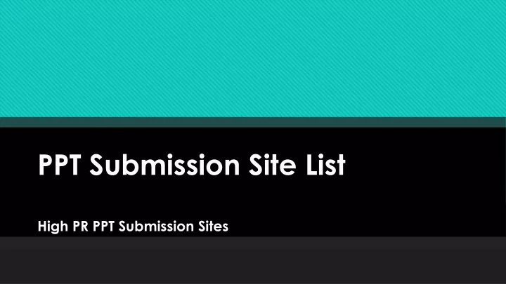 ppt submission site list