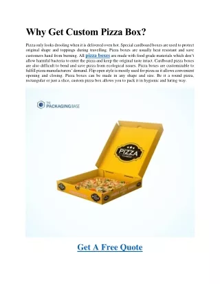 why get custom pizza box
