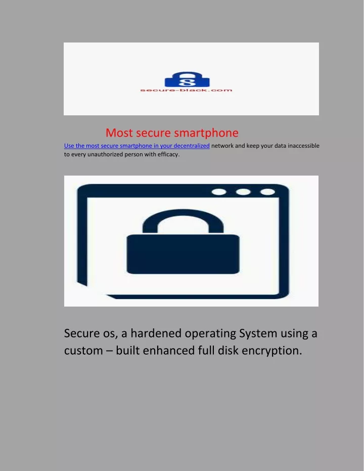 most secure smartphone use the most secure