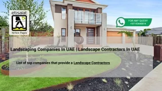 Landscaping Companies In UAE | Landscape Contractors In UAE