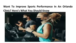 Want To Improve Sports Performance In An Orlando Clinic_ Here’s What You Should Know