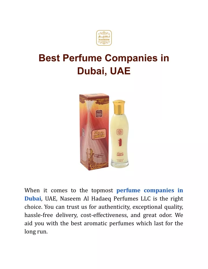 best perfume companies in dubai uae