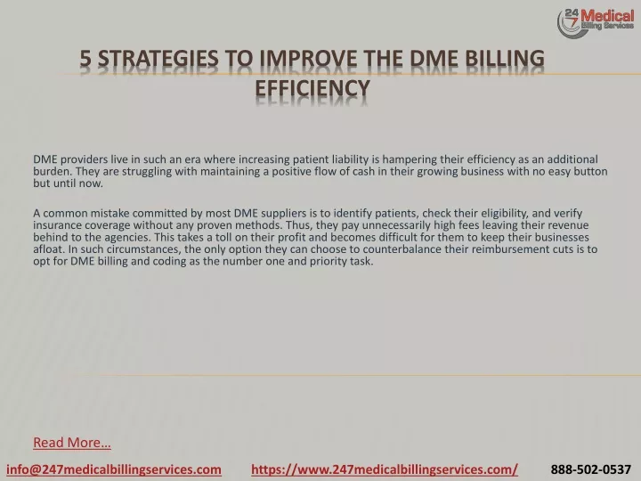 5 strategies to improve the dme billing efficiency