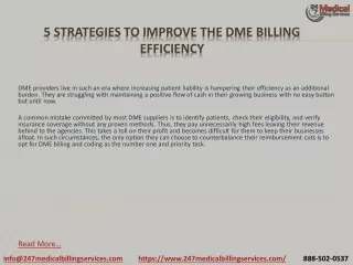 5 strategies to improve the dme billing efficiency