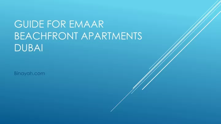 guide for emaar beachfront apartments dubai
