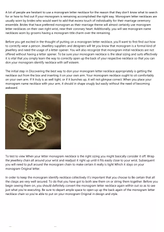 The Most Innovative Things Happening With monogram letter necklace