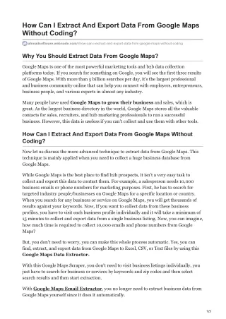 how can i extract and export data from google