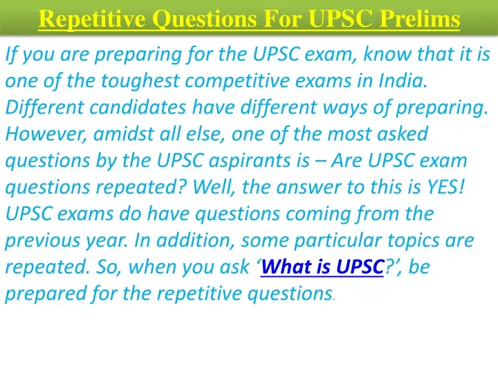 repetitive questions for upsc prelims