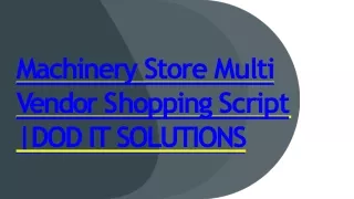 machinery store multi v endor s hopping script