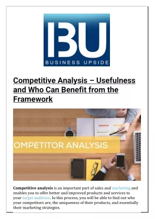 competitive analysis usefulness
