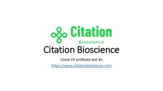 Citation Bioscience - Rapid Covid Test Kit for Sale