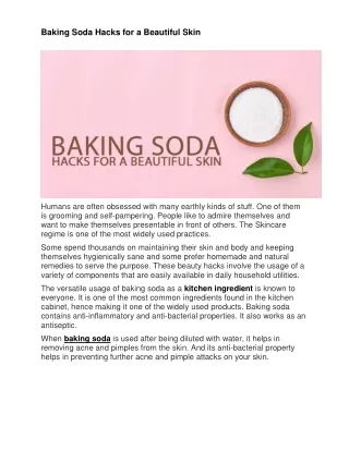Baking soda hacks for a beautiful skin