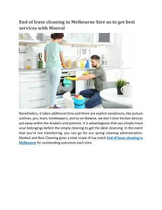 End of lease cleaning in Melbourne hire us to get best services with Mooval