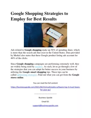 Google Shopping Strategies to Employ for Best Results