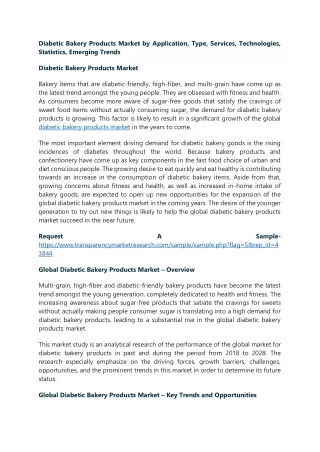diabetic bakery products market by application