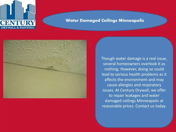 water damaged ceilings minneapolis