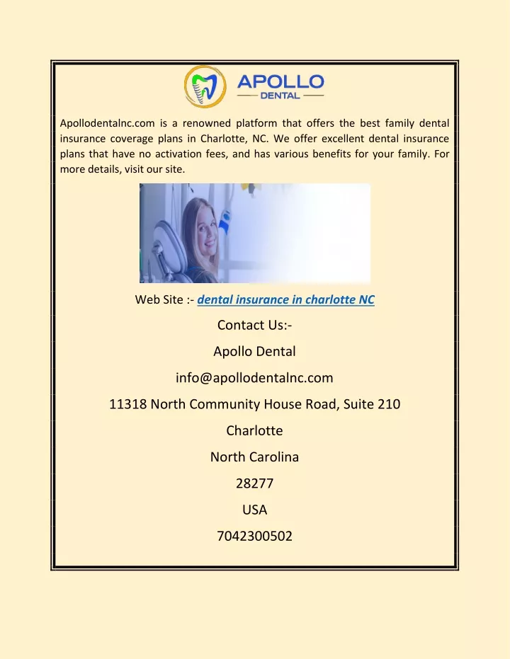 apollodentalnc com is a renowned platform that