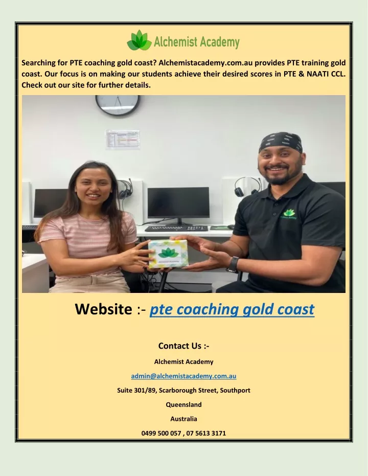 searching for pte coaching gold coast