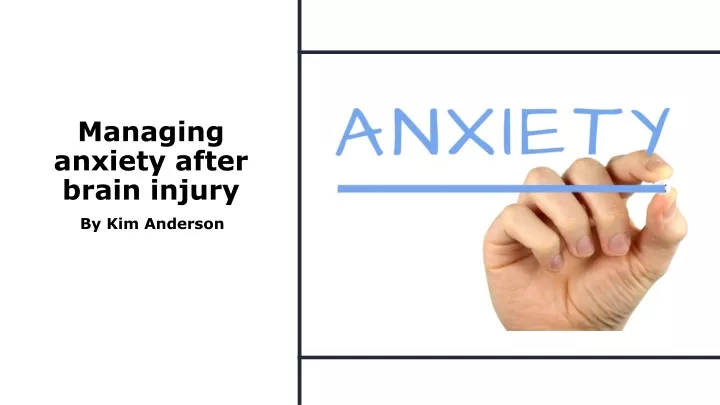 managing anxiety after brain injury