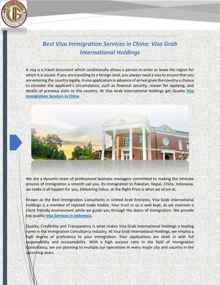 best visa immigration services in china visa grab
