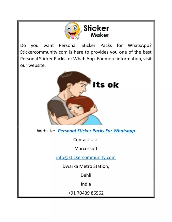 do you want personal sticker packs for whatsapp
