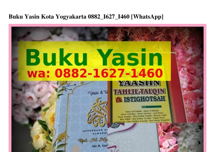 buku yasin kota yogyakarta 0882 i627 i460 whatsapp