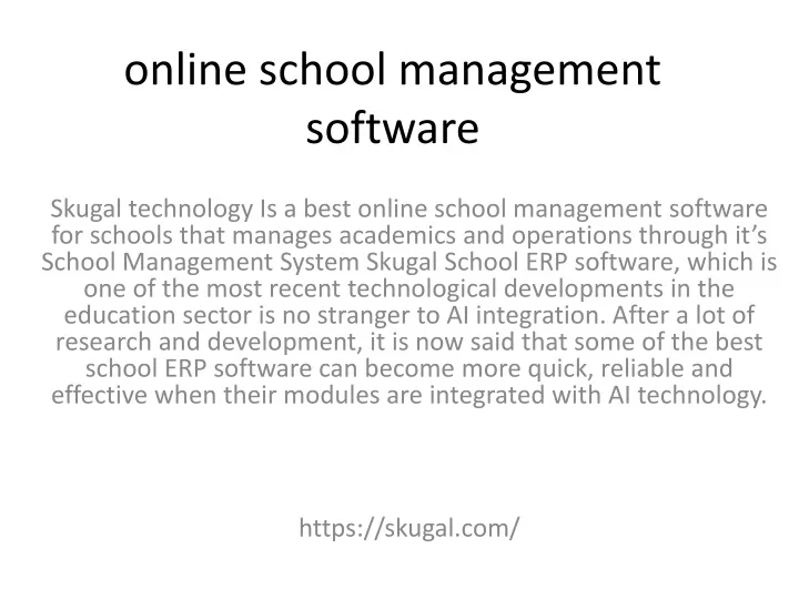 online school management software