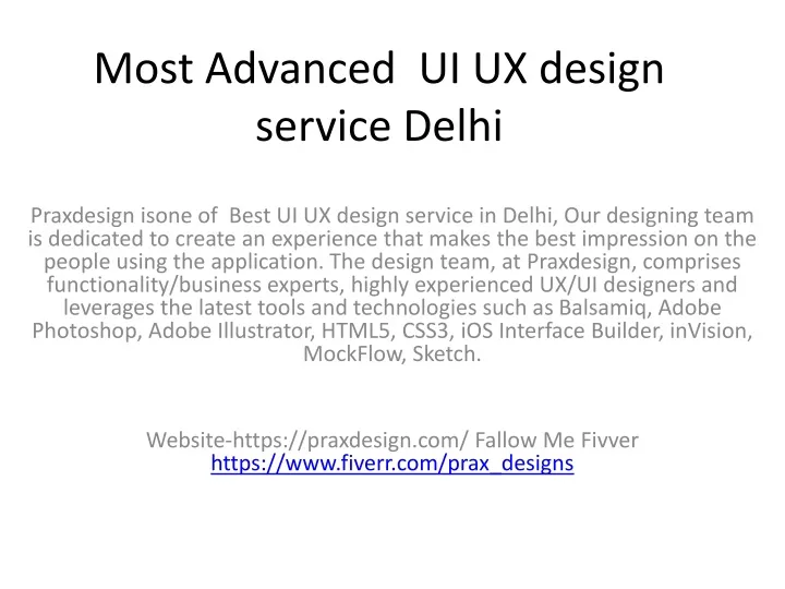 most advanced ui ux design service delhi