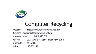 computer recycling
