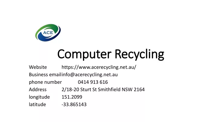 computer recycling