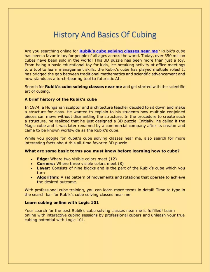 history and basics of cubin history and basics