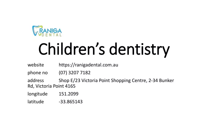 children s dentistry