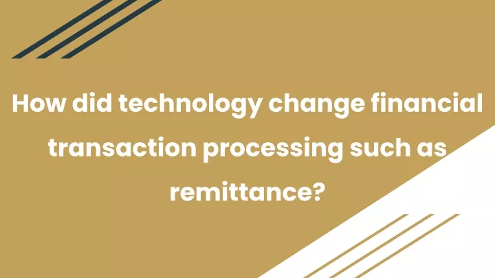 how did technology change financial transaction