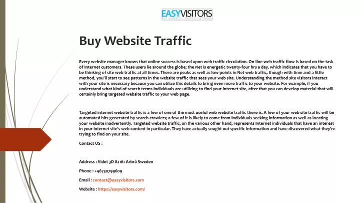 buy website traffic