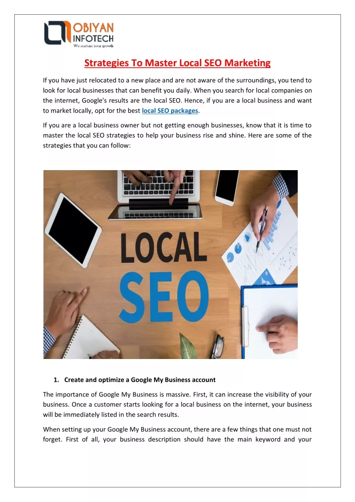 strategies to master local seo marketing