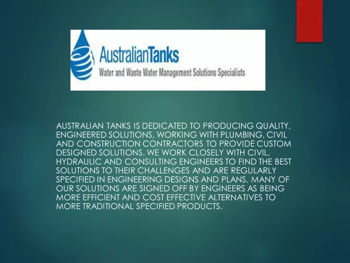 australian tanks is dedicated to producing