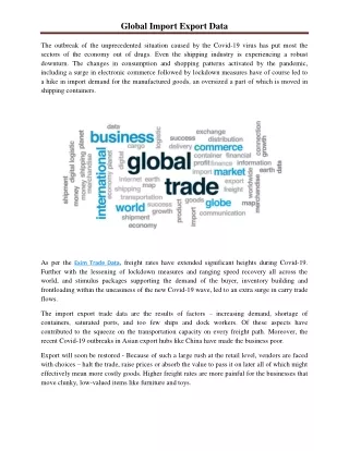 Global Import Export Data