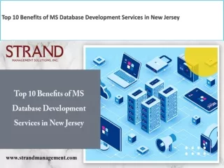 Top 10 Benefits of MS Database Development Services in New Jersey