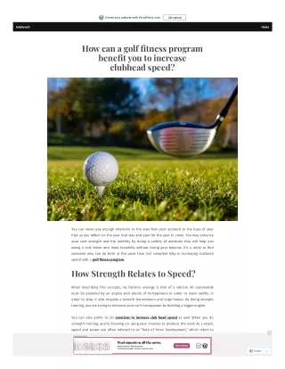 Golf Fitness Program at Rypstick