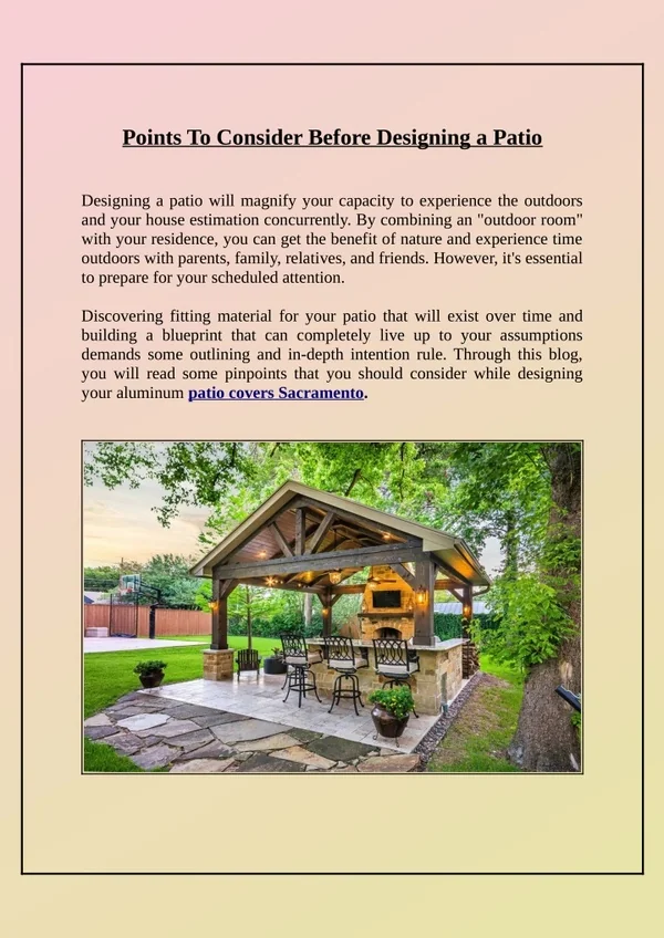 PPT - Things to Remember for Every Homeowner Before Designing a Patio ...