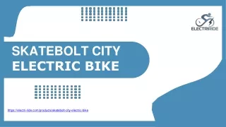 Buy Skatebolt City Electric Bike - Electri-ride