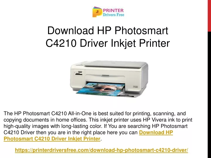download hp photosmart c4210 driver inkjet printer