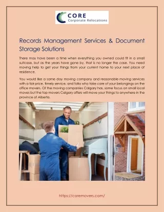 Records Management Services & Document Storage Solutions