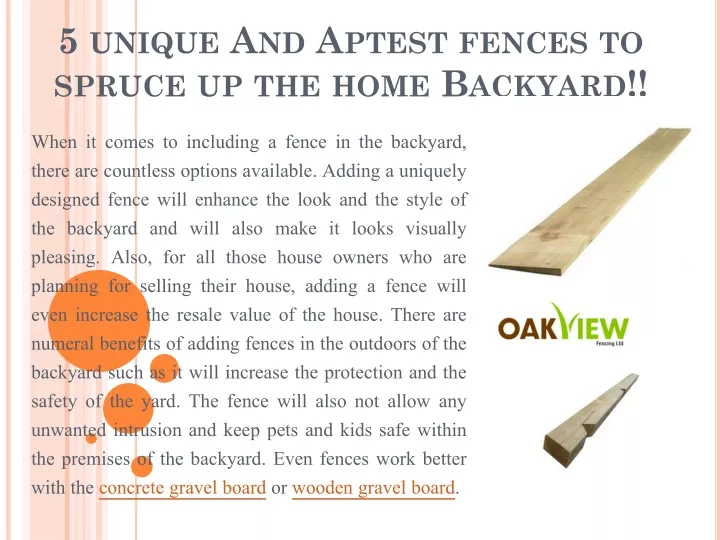 5 unique and aptest fences to spruce up the home backyard