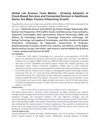 global life science tools market growing adoption