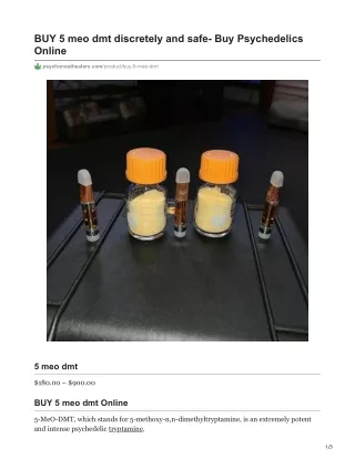 buy 5 meo dmt discretely and safe