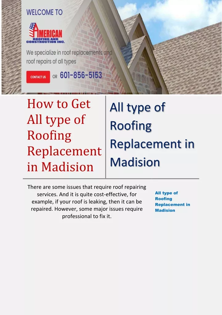 how to get all type of roofing replacement