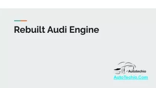 Rebuilt Audi Engine PDF